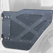 Load image into Gallery viewer, DV8 18-22 Jeep 4 Door JL/JT Aluminum Half Doors with Perforated Mesh Rear Doors DV8 Offroad

