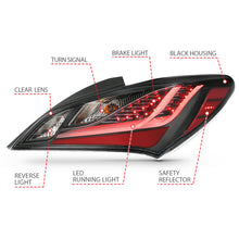 Load image into Gallery viewer, ANZO 10-13 Hyundai Genesis 2DR LED Taillights Smoke Tail Lights ANZO
