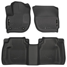Load image into Gallery viewer, Husky Liners 15 Honda Fit Weatherbeater Black Front and Second Seat Floor Liners Floor Mats - Rubber Husky Liners
