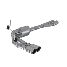 Load image into Gallery viewer, MBRP 2019+ Chevrolet Silverado 1500 4.5L/5.3L Pre-Axle Dual Side Exite w/ 4in OD Tip - AL Catback MBRP
