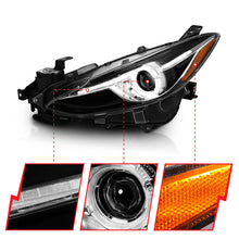 Load image into Gallery viewer, ANZO Projector Headlights With Halo Black w/Amber 14-17 Mazda 3 Headlights ANZO
