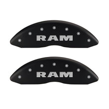 Load image into Gallery viewer, MGP 4 Caliper Covers Engraved Front &amp; Rear RAM Red finish silver ch Caliper Covers MGP
