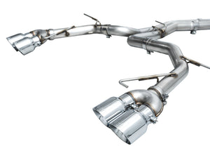 AWE Tuning 19-23 Audi C8 S6/S7 2.9T V6 AWD Track Edition Exhaust - Chrome Silver Tips Catback AWE Tuning   