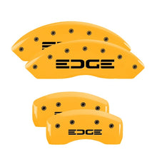 Load image into Gallery viewer, MGP 4 Caliper Covers Engraved F &amp; R Oval Logo/Ford Yellow Finish Black Char 2009 Ford Explorer Caliper Covers MGP
