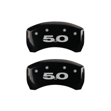 Load image into Gallery viewer, MGP 4 Caliper Covers Engraved Front Mustang Engraved Rear 50 Black finish silver ch Caliper Covers MGP
