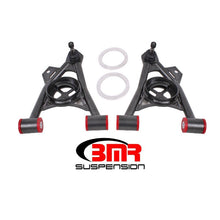 Load image into Gallery viewer, BMR 94-04 Mustang Lower Non-Adj. A-Arms (Poly) w/ Tall Ball Joint / Spring Pocket - Black Hammertone Control Arms BMR Suspension
