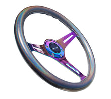 Load image into Gallery viewer, NRG Classic Wood Grain Steering Wheel (350mm) Chameleon/Pearlescent Paint Grip w/Neochrome 3-Spoke Steering Wheels NRG
