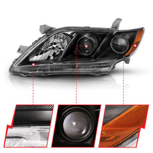 Load image into Gallery viewer, ANZO 2007-2009 Toyota Camry Projector Headlight Black Amber Headlights ANZO
