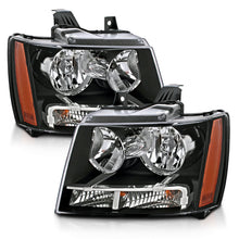 Load image into Gallery viewer, ANZO 2007-2014 Chevrolet Tahoe/Suburban Crystal Headlights Black Headlights ANZO
