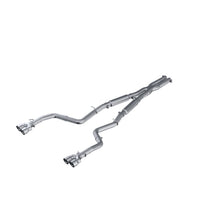 Load image into Gallery viewer, MBRP 15-16 Dodge Challenger RT 5.7L Aluminized Steel 3in Dual Rear Cat-back Quad Tips - Street Catback MBRP
