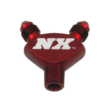 Load image into Gallery viewer, Nitrous Express 1/8NPT x 3AN x 3AN Billet Pure-Flo Y Fitting - Red Fittings Nitrous Express
