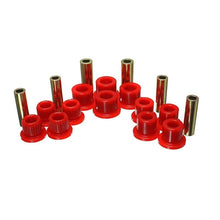 Load image into Gallery viewer, Energy Suspension 99-04 Ford F-350 2wd/F-250 SD 4wd/F-350 4wd Red Rear Leaf Spring Bushing Set Bushing Kits Energy Suspension
