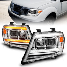 Load image into Gallery viewer, ANZO 09-20 Nissan Frontier Chrome Projector Plank Style DRL w/ Switchback &amp; Sequential LED DRL Headlights ANZO
