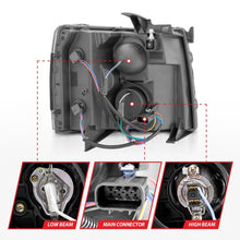 Load image into Gallery viewer, ANZO 2007-2013 Chevrolet Silverado 1500 Projector w/ Light Bar Black Housing w/ Sequential Headlights ANZO
