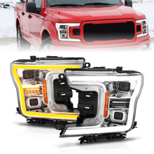 Load image into Gallery viewer, ANZO 18-20 Ford F-150 (w/o Fctry LED) Full LED Proj Headlights w/Light Bar Swtchbk Seq. Chrome w/Int Headlights ANZO
