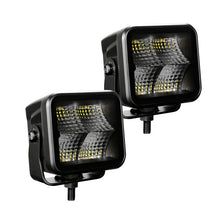 Load image into Gallery viewer, Go Rhino Xplor Blackout Series Cube LED Flood Light Kit (Surface/Threaded Stud Mnt) 2x2 - Blk (Pair) Light Bars &amp; Cubes Go Rhino   
