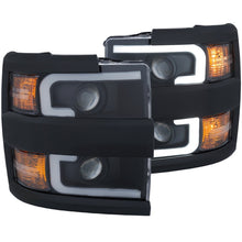 Load image into Gallery viewer, ANZO Projector Headlights 15-17 Chevrolet Silverado 2500HD / 3500HD Black w/ Black Rim Headlights ANZO
