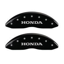 Load image into Gallery viewer, MGP 4 Caliper Covers Engraved Front &amp; Rear Honda Black finish silver ch Caliper Covers MGP
