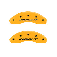 Load image into Gallery viewer, MGP 4 Caliper Covers Engraved Front &amp; Rear MGP Yellow Finish Black Char 2008 Saturn Outlook Caliper Covers MGP
