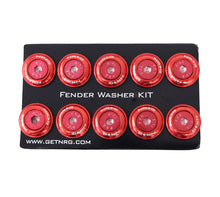 Load image into Gallery viewer, NRG Fender Washer Kit w/Color Matched M6 Bolt Rivets For Plastic (Red) - Set of 10 Hardware Kits - Other NRG
