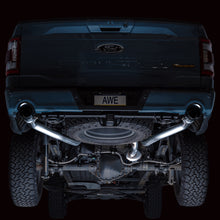 Load image into Gallery viewer, AWE Tuning 2021+ Ford F-150 Tremor (w/ Bumper Cutouts) 0FG Non-Resonated Catback -Diamond Black Tips Catback AWE Tuning   
