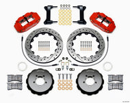 Wilwood Narrow Superlite 6R Front Hat Kit 13.06in Drilled Red 1999-2012 Subaru WRX w/Lines Big Brake Kits Wilwood