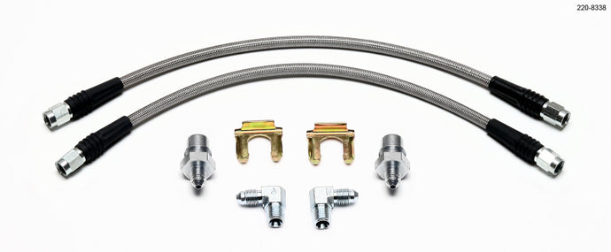 Wilwood Flexline Kit 1988-1996 Corvette w/ SL4 or SL6 Front Caliper Brake Line Kits Wilwood