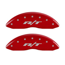 Load image into Gallery viewer, MGP 4 Caliper Covers Engraved Front &amp; Rear RT Red finish silver ch Caliper Covers MGP
