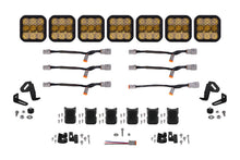 Load image into Gallery viewer, Diode Dynamics SS5 Pro Universal CrossLink 7-Pod Lightbar - Yellow Combo Light Bars &amp; Cubes Diode Dynamics   
