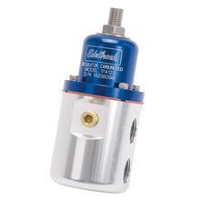 Load image into Gallery viewer, Edelbrock Fuel Pressure Regulator Carbureted 160 GPH 5-10 PSI 3/8In In/Out Returnless Blue/Clear Fuel Pressure Regulators Edelbrock
