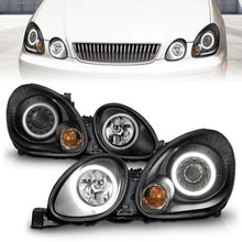 Load image into Gallery viewer, ANZO 1998-2005 Lexus Gs300 Projector Headlights w/ Halo Black Headlights ANZO
