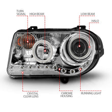 Load image into Gallery viewer, ANZO 2005-2010 Chrysler 300C Projector Headlights w/ Halo Chrome (CCFL) G2 Headlights ANZO
