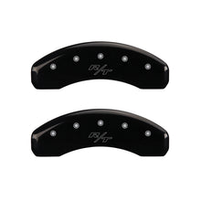 Load image into Gallery viewer, MGP 4 Caliper Covers Engraved Front Charger Rear RT Black Finish Silver Char 2016 Dodge Challenger Caliper Covers MGP

