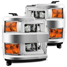 Load image into Gallery viewer, AlphaRex 15-19 Chevy Silverado 2500HD PRO-Series Headlight Plank Chrome w/Activ Light/Seq Signal/DRL Headlights AlphaRex
