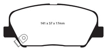 Load image into Gallery viewer, EBC 09+ Hyundai Genesis Coupe 2.0 Turbo Yellowstuff Front Brake Pads Brake Pads - Performance EBC   
