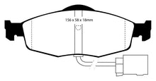 Load image into Gallery viewer, EBC 95-00 Ford Contour 2.0 Yellowstuff Front Brake Pads Brake Pads - Performance EBC   
