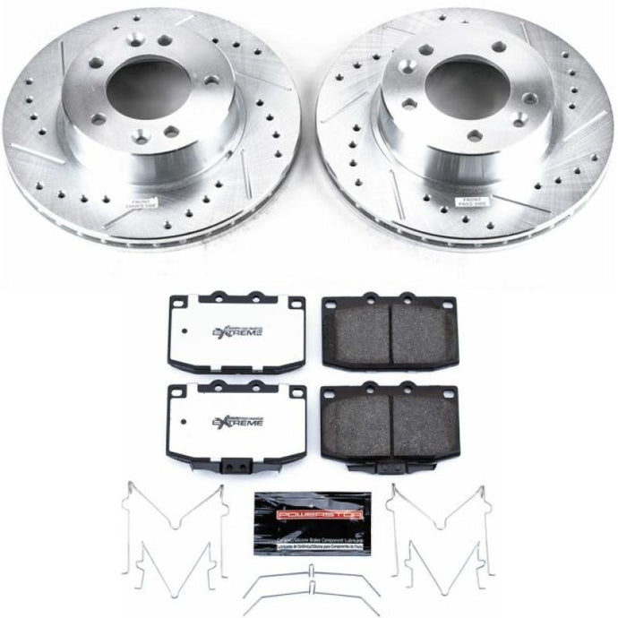 Power Stop 86-91 Mazda RX-7 Front Z26 Street Warrior Brake Kit Brake Kits - Performance D&S PowerStop   