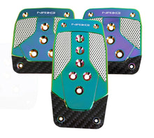 Load image into Gallery viewer, NRG Aluminum Sport Pedal M/T - Neochrome w/Black Carbon Pedal Covers NRG
