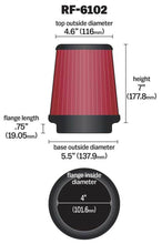 Load image into Gallery viewer, K&amp;N Filter Universal Air Filter 3-15/16in FLG / 5-15/32in OD / 7in H Air Filters - Universal Fit K&amp;N Engineering
