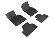 3D MAXpider 14-20 BMW 4 Series Convertible (F33) RWD Kagu 1st & 2nd Row Floormat - Black Floor Mats - Rubber 3D MAXpider   