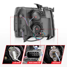 Load image into Gallery viewer, ANZO 2007-2013 Chevrolet Silverado 1500 Projector w/ Light Bar Chrome Housing w/ Sequential Headlights ANZO
