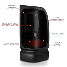 Load image into Gallery viewer, ANZO 1994-2001 Dodge Ram 1500 LED Taillights Plank Style Black w/Smoke Lens Tail Lights ANZO
