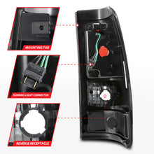 Load image into Gallery viewer, ANZO 1999-2002 Chevy Silverado 1500 LED Taillights Plank Style Black w/Smoke Lens Tail Lights ANZO
