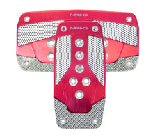 Load image into Gallery viewer, NRG Aluminum Sport Pedal A/T - Red w/Silver Carbon Pedal Covers NRG
