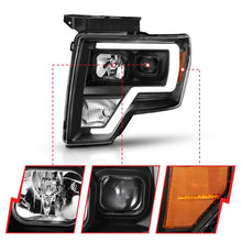 Load image into Gallery viewer, ANZO 2009-2014 Ford F-150 Projector Light Bar H.L Black Amber Headlights ANZO

