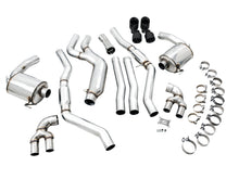 Load image into Gallery viewer, AWE Tuning 2019+ BMW M340i (G20) Resonated Touring Edition Exhaust - Quad Diamond Black Tips Catback AWE Tuning   
