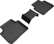 3D MAXpider 2019-2019 Porsche Cayenne Kagu 2nd Row Floormats - Black Floor Mats - Rubber 3D MAXpider   