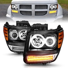 Load image into Gallery viewer, ANZO 2007-2012 Dodge Nitro Projector Headlights w/ Halo Black (CCFL) G2 Headlights ANZO

