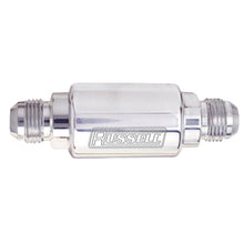 Load image into Gallery viewer, Russell Performance Polished Aluminum (3in Length 1-1/4in dia. -6 x 3/8in male NPT inlet/outlet) Fuel Filters Russell
