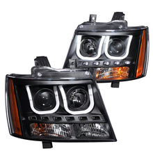 Load image into Gallery viewer, ANZO 2007-2013 Chevrolet Avalanche Projector Headlights w/ U-Bar Black Headlights ANZO
